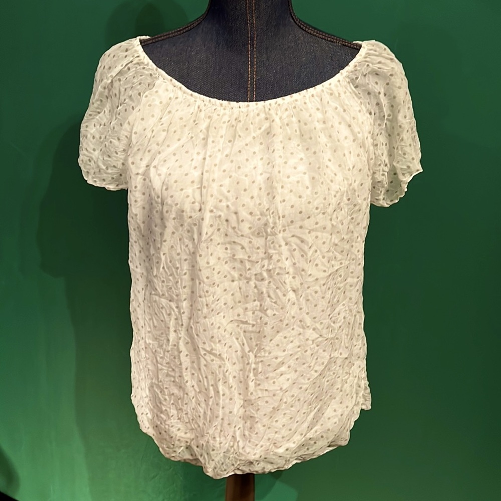 Lightweight polka dot blouse